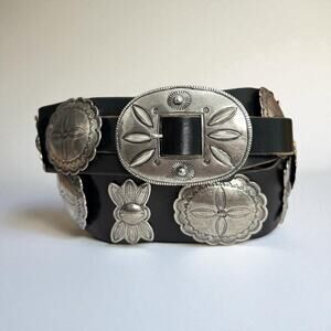 Ralph Lauren Purple Label Concho Belt Leather Cast Navajo Mens Sz 38 Msrp $2,500